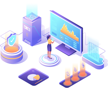 Crypto investor analyzing blockchain network