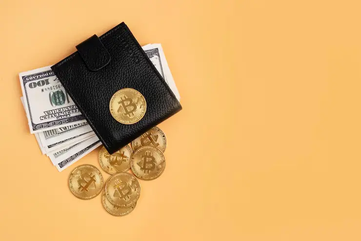 Still life arrangement featuring cryptocurrency coins for Passive Income Crypto Strategy